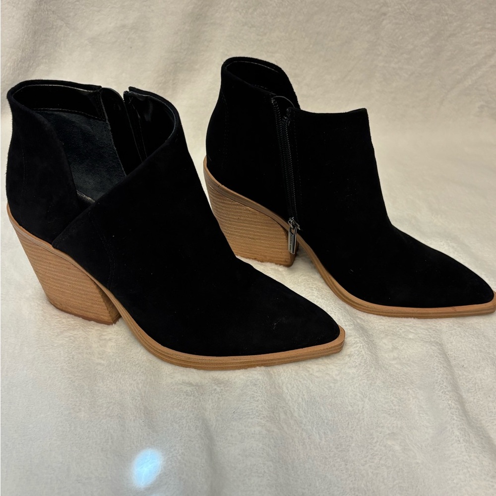Vince Camuto Black Suede Ankle Boots